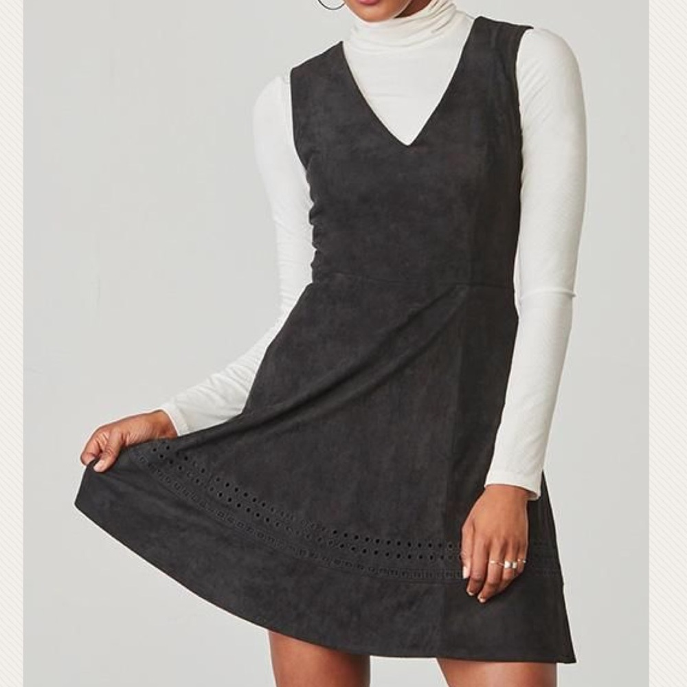 BB Dakota “Lynne” Faux Suede Fit & Flare Dress